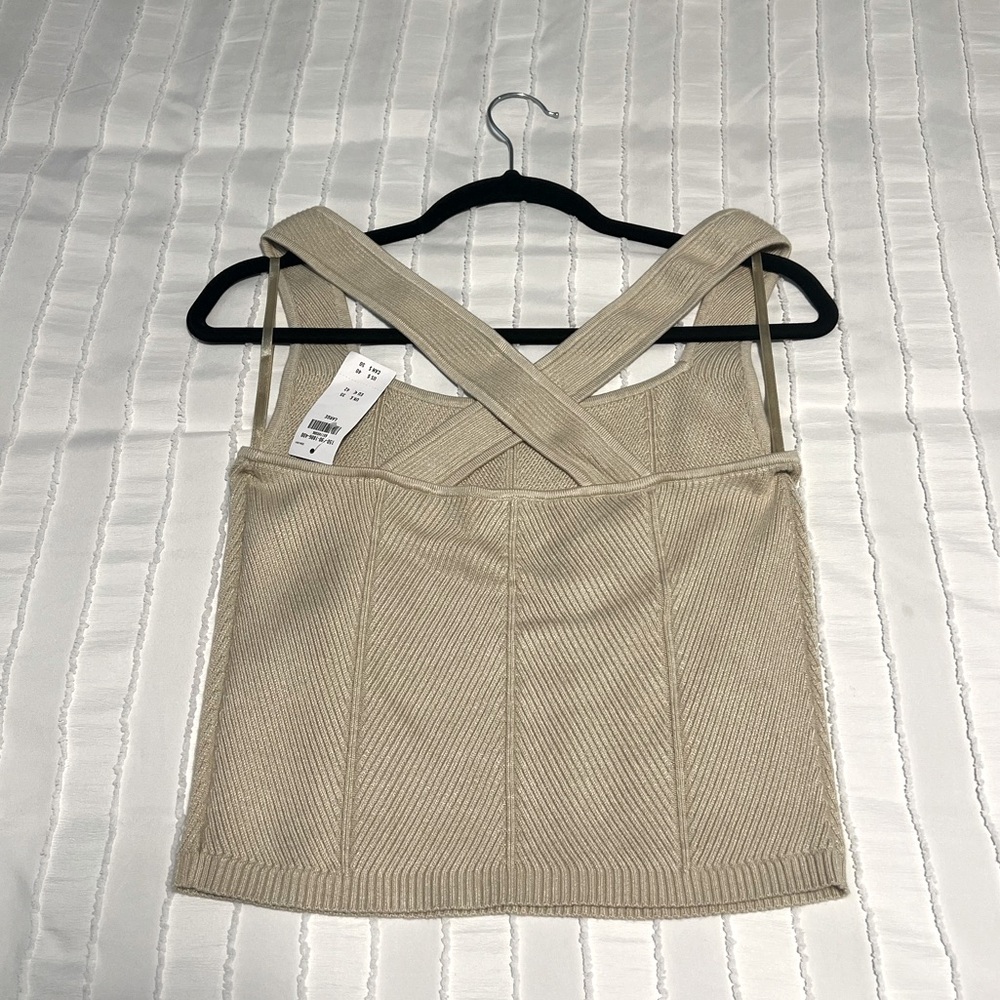 Abercrombie Elevate Ribbed Cross Back Tank Top